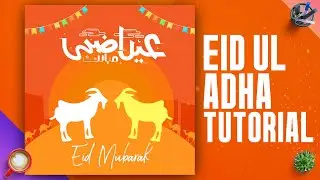 Bakra Eid  Design | Eid Ul Adha  Social Media Post 2020 in Photoshop Tutorial