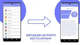 RecyclerView with Detailed Activity in Android Studio using Kotlin | Item Click Listener