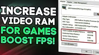 5 Ways on How To Increase VIDEO RAM GRAPHICS Without Any Software | Increase VRAM For GAMES
