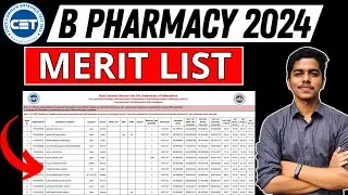 MHTCET 2024 | B Pharmacy | Provisional Merit List Declared | How to Download | 