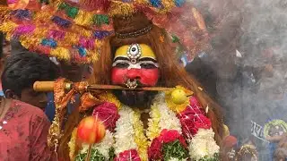 Mahesh Potraj dance at Bonalu 2021 Hyderabad | Potharaju Dance 2021