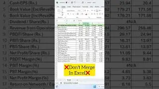 Don't merge in Excel! Instead use Centre Across Selection 