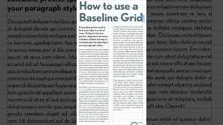 Perfectly Aligned Columns with Baseline Grid in Indesign #shorts