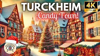 ✨🎁✨ Christmas in France (4K) ⛄ 💚[ Turckheim - Alsace - Europe ] ✅ Walking tour with subtitles!