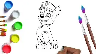 Paw patrol drawings how to draw racer dog cartoon character rescue dogs