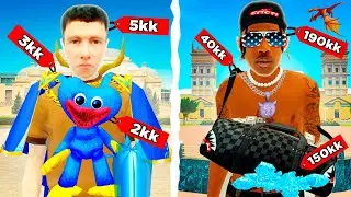 САМЫЙ ДЕШЕВЫЙ VS САМЫЙ ДОРОГОЙ СЭТ АКСОВ в GTA RADMIR RP