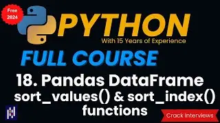 sort_index function | sort_values function | Pandas DataFrame | Python