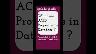 What are ACID Properties in Database | Coding Skills