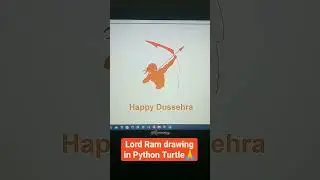 Lord SRI RAM drawing in python turtle | Happy Dussehra using Python | Learnonpy |