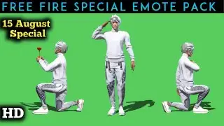 15 August Special Pack | Free Fire Green screen Emote @No_Rules_YT_