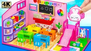 Build Miniature Classroom from Cardboard and DIY School Supplies ❤️ DIY Miniature House