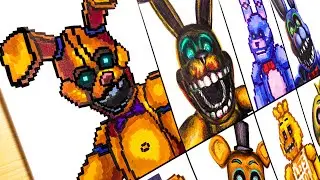 Drawing FNAF: Into the Pit VS Realistic | Five Nights At Freddy’s