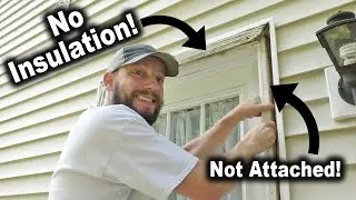 How to Fix a Poorly Installed Exterior Door | Re-secure, Insulation and New Trim!