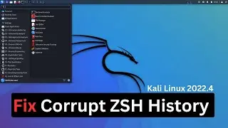 How to Fix a Corrupt zsh_history File in Kali Linux 2022.4 | Corrupt zsh_history File Kali 2022.4