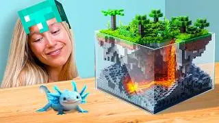 I Built a $10,000 Minecraft Ecosystem for my Axolotl!