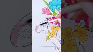 canvas painting - flower vase 
