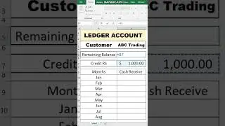 how to automate ledger account in excel | ledger account in excel |accounting bookkeeping 