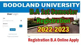 How to Online Apply Bodoland University BA 1st semester Registration 2022 2023