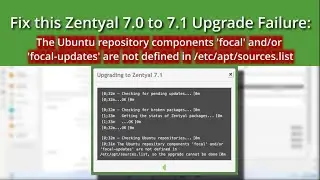 Fix Zentyal 7.1 upgrade problem: Ubuntu repository components not defined