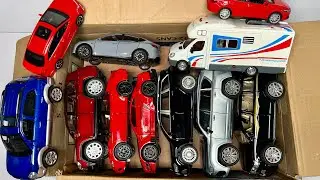 BOX FULL OF DIECAST CARS - Corolla, Land Cruiser, Lexus, Tuscon, Tesla, Van, GMC