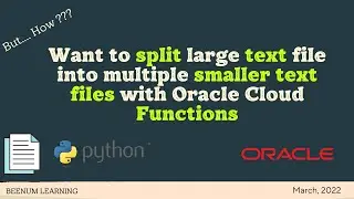 How to split large text file into multiple smaller text files with Oracle Cloud Functions | Python