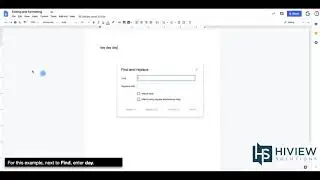 How to find and replace text in Docs