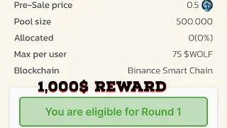 How to buy Wolf coin for free 1,000 $
