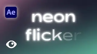 AE Typography Tutorial / Neon Glow Flicker Text Animation - Adobe After Effects