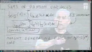 EXTRA MATH 8A: Sums of random variables and moment generating functions