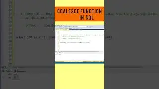 Coalesce in sql server | coalesce function #mysql #sql #sqlserver #ytshorts #shorts #tech #coalesce