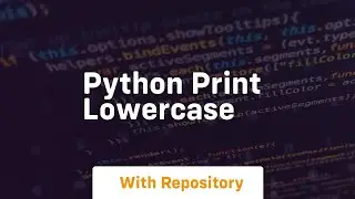 python print lowercase