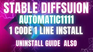 How to Install & Uninstall Stable Diffusion   automatic1111 with 1 Line of Code -  Github Tutorial