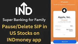 pause/delete sip in US Stock on INDmoney app