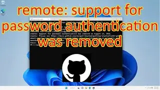 GitHub: Support for password authentication was removed