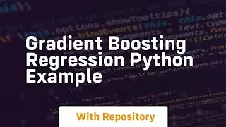 gradient boosting regression python example