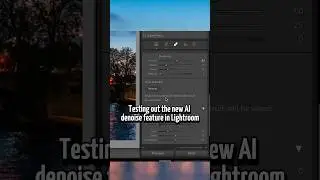 Testing out the new AI denoise feature in Lightroom 2023