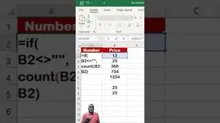 Create serial numbers dynamically in Excel using Count Function #excel #excelfunction