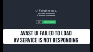 Avast UI Failed to Load av Service is not Responding#ui failed to load error#avast ui failed to load