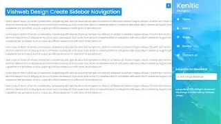 Create Side Navigation Bar Design | Using Bootstrap5