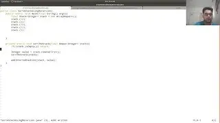JAVA DATA STRUCTURE STACK : Sort A Stack Using Recursion