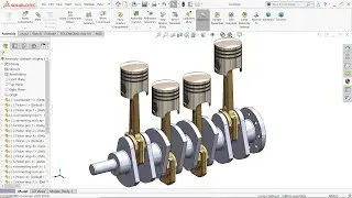 Four Cylinder engine in Solidworks