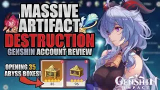 35 of THESE boxes?? AR57 ENDGAME WHALE TOUCHUP | Xlice Account Reviews #7 | Genshin Impact