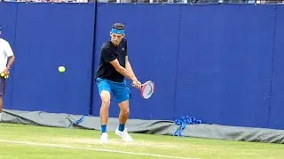 Taylor Fritz Backhand Slow Motion - ATP Tennis Two Handed Backhand Technique