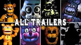 Five Nights at Freddys VR 1 2 3 4 5 6 7 ALL TRAILERS (Help Wanted)