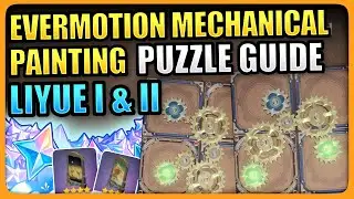 3.7 Evermotion Mechanical Painting Invoker Liyue 1 & 2 Gear Puzzle Genshin Impact Gears Event