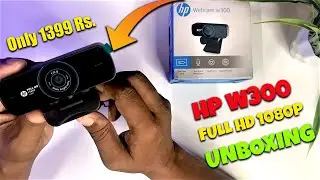 Hp W300 1080p FHD WebCam Unboxing and Full Review in Hindi