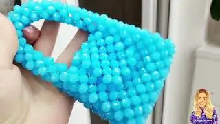 Сумка из бусин - Ювелирная, Хрустальная мини сумочка своими руками - 3 часть - ручка для сумки