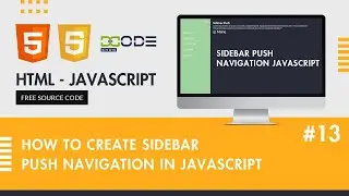 How to Create a Sliding Push Sidebar in JavaScript | Side Navigation