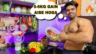 5-6KG GAINING DIET | VEG BODY AISE BNEGI✅ FULL DAY EATING