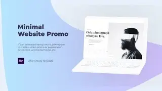 Minimal Website Promo - Laptop Mockup - After Effects Template